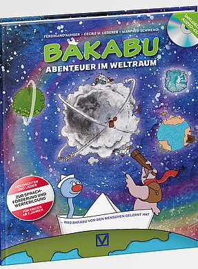 Produktimage zum Kinderbuch „Bakabu - Abenteuer im Weltall“.