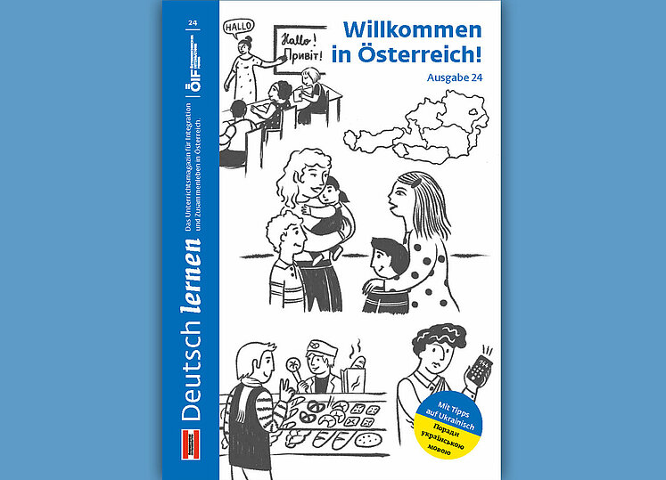 Cover Ausgabe 24 quer: Willkommen in Österreich Coverbild der Ausgabe 24 des Unterrichtsmagazins Deutsch lernen mit dem Titel „Willkommen in Österreich“.