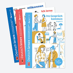 Deutsch lernen Magazine Drei Ausgaben übereinander gefächert von Deutschlernen Magazin.